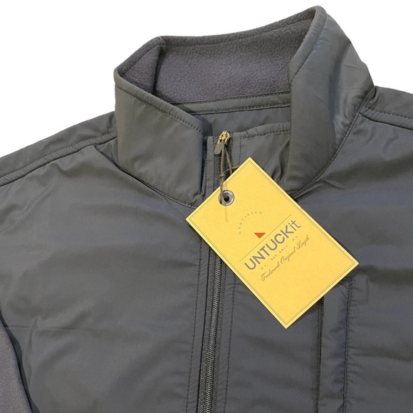 UNTUCKit Ristow Navy Blue Quarter Zip Pullover With Pocket NWT - Picture 6 of 12